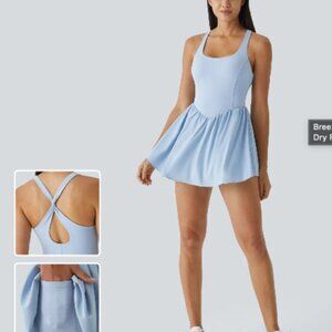 NWT Halara BreezeFul Square Neck Backless Mini Dress | Fits Like Small | No Cups